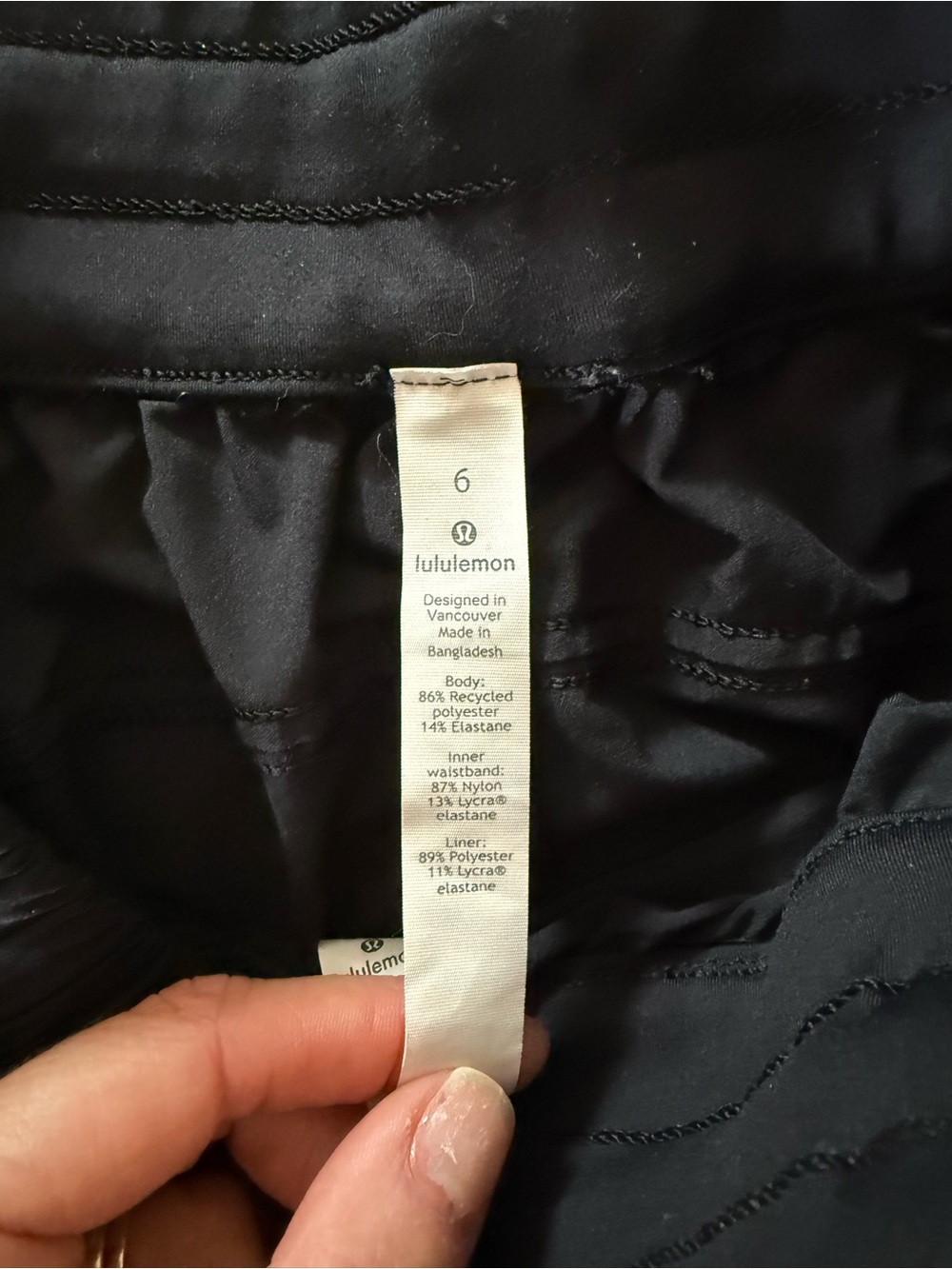 lululemon athletica Women's Black Athletic Shorts